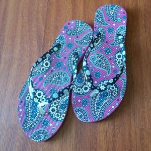 Vera bradley flip flops like new! Size 7-8
